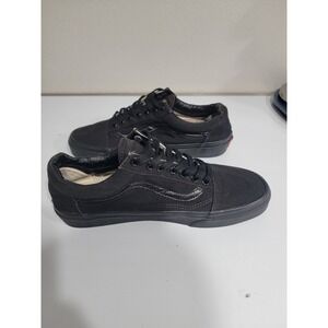 Vans Mens Old Skool Sneakers Black Size 8 Womens 9.5 Skate Shoes Casual 721565